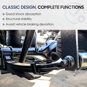 Replacement for SW5 5 Leaf Trailer Leaf Spring, 6000LB Tandem Trailer Axle Suspension Kit with 3000lb Capacity Double Eyes Leaf Springs, 2* U-Bolt and Hanger Kit
