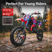49cc Dirt Bike 50cc Gas Powered 2 Stroke Off Road Gas Bike for Kids Boys