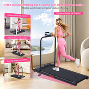 Walking Pad with Incline and Handle Bar, 2026 Upgrade Electric Small Walking Pads Treadmills with Handles, Compact Treadmills for Home Small Spaces, 3.0HP, 0.6-7.6MPH, 350LBS