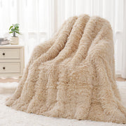 Weighted Blanket for Adult 80"x87" 15lbs Soft Long Plush Queen White