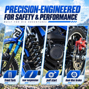 50cc 2-Stroke Kids Dirt Bike Small Gas Dirt Bike for Kids 8-14 Boys Blue