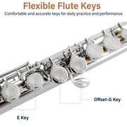 16 Keys Closed Hole C Flute Kit for Beginners - Nickel