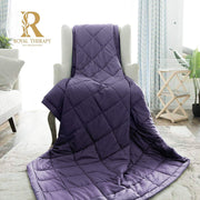 Therapy Weighted Blanket - Heavy 100% Cotton Blankets with Premium Glass Beads (60''x80'' 25lbs, Coastal Fog), Suitable for One Person (~200lb) - Use on Queen/King Bed
