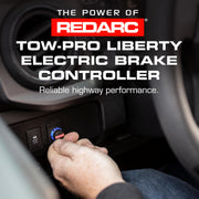 Tow-Pro Liberty Electric Trailer Brake Controller, Universal Fit for 1 to 2 Axle Cars, Trucks, SUVs, Proportional Braking, 12V Compatible to Tow RV, Camper, Trailer, Boat