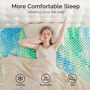 3 Inch 7-Zone King Memory Foam Mattress Topper Egg Crate Cooling Gel Infused Mattress Pad Bed Topper for Pressure Relief and Back Pain Soft & Breathable, CertiPUR-US Certified