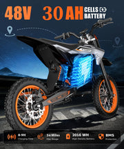 Electric Dirt Bike for Adults, 3000W Peak 50MPH Off‑Road