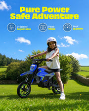 K2 Kids Electric Dirt Bike, 36V 7.8Ah, 750W Peak, 19.8 MPH, Ages 4+