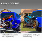 600LBS Black Motorcycle Carrier Mount Dirt Bike Rack Hitch Hauler