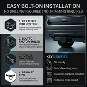 Assembly Class 3 Trailer Hitch 2 Inches Receiver Tube Towing Hitch Compatible with Journey 2009-2020