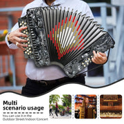 Accordions 31 Key 12 Bass Diatonic F/B/E Accordion Carry Kit (Gray)