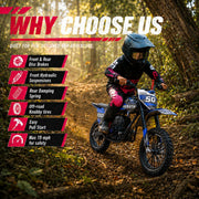 Gas Dirt Bike for Kids,mini Bike Gas Powered (Blue)