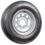 Radial Trailer Tire Rim Assembly ST225/75R15 Silver 6 Lug Load D