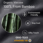 Viscose from Bamboo Cooling Comforter, King Lightweight Down Alternative Organic Natural Duvet Insert,Summer Bedding Blanket Cool for Hot Sleepers,8 Corner Tabs Dark Grey 106x90