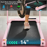 Walking Pad with Incline - Under Desk Treadmill with Handle Bar