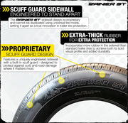 Radial Trailer Tire Rim Assembly ST205/75R15 5 Lug Silver Grey