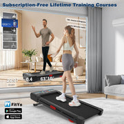 Foldable Treadmill with Incline-Walking Pad with Handle Bar-Portable Walking Pad Treadmill 350+ lb Capacity-Under Desk Treadmills, 4 in 1 Running Machine LED Display/Dual Control