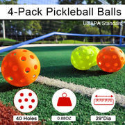 Portable Pickleball Net with Pickleballs and Carry Bag for Driveway 22FT Regulation Size Pickle Ball Net, Weather Resistance Strong Steel Frame, Easy Setup for Indoor Gym, Outdoor Court