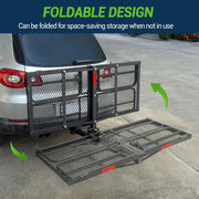 Folding Hitch Cargo Carrier 60"x24"x14" 500lb Fits 2" Receiver