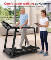 Treadmill for Seniors with Long Handrails-0–2% Incline