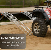 ATV Ramps for Pickup Trucks, 7.5 ft Folding Aluminum Loading Ramps, 2 Pack