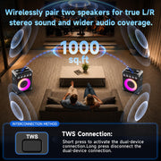200W Karaoke Machine with Premium Wood Cabinet for Powerful Sound