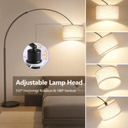 82" Tall Arc Floor Lamp for Living Room, Large Standing Arched Lamp