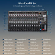 16-Channel Audio Mixer with USB, 99 DSP Effects, 48V Phantom Power
