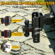 Trailer Hitch (for 2.5 Inch Receiver), 8 Inch Drop Hitch
