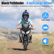50cc Dirt Bike Mini Bike 4-Stroke Pocket Rocket Motorcycle, 8 Inch Wheels Mini Motorcycle, Gas Pocket Motorbike with Front Rear Disc Brakes, Dual Headlights, Premium Material Black