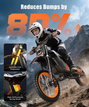 Electric Dirt Bike for Adults, 3000W Peak 50MPH Off‑Road