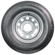 Radial Trailer Tire Rim Assembly ST225/75R15 Silver 6 Lug Load D