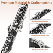 Ebonite Bb Clarinet Kit with 2 Barrels (Black)