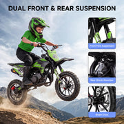 50CC Kids Dirt Bike, Gas Powered Mini Motorcycle