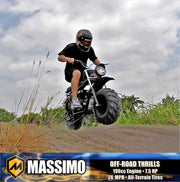 Motor MB200S Four Stroke Single Cylinder Displacement 196CC, 1 Gal 19X7.00-8 in Weight Capacity 220 LBS 25 MPH, Gas Minibike, Mini Motorcycle (Black)