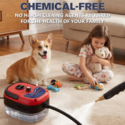 High Pressure Steam Cleaner, 2500W Portable High Temp Bathroom Power Steamer Cleaning Machine For Home Use Grout Tile Kitchen Grease Car Detailing Engine (110V, Red)
