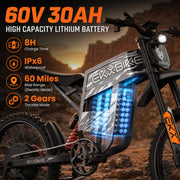 7000W/8000W 60MPH Electric Dirt Bike for Adult Electric Motorcycle