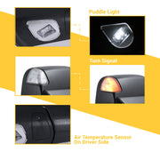 Towing Mirrors Compatible with 2009-2018 1500, 2010-2018 2500 3500 with Power Glass Heated Turn Signal Light Puddle Lamp Temp Sensor Filp up Pair Set