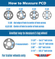 Trailer Tire Wheel ST205/75R15 8PR D 107M 5X4.5" PCD Black Mod Rim