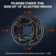 5 on 5" Trailer Brake Drum Kit, 10" X 2-1/4", for 3,500 lbs. Axle, for RVs Electric Brakes Drums Assembly. NOT FITS 5 ON 4.5.
