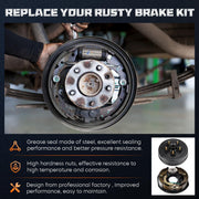 5 on 5" Trailer Brake Drum Kit, 10" X 2-1/4", for 3,500 lbs. Axle, for RVs Electric Brakes Drums Assembly. NOT FITS 5 ON 4.5.