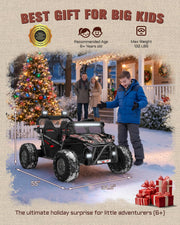 24V ATV 4 Wheeler for Kids 3-6,Electric Ride Quad, Black