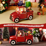 Musical Red Truck Snow Globe with Swirling Glitter with Santa, Christmas Tree,Gifts,Bear,Small Train,Christmas Decoration Christmas Unique Gifts for Kids