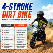 40cc 4-Stroke Dirt Bike, Kids Gas Dirt Bike, Gas Mini Bike