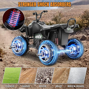 24V 4 Wheeler ATV for Kids Aged 6-8-10-14 for Outdoor Riding, Black