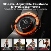 8-Level Foldable Magnetic Rowing Machine, Advanced LCD Monitor, Standard Seat, Black, 300 lb Capacity 279