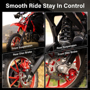 Gas Bike for Kids 50cc Gas Powered 2 Stroke Off Road Dirt Bike Boys Girls