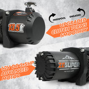 13500 lb 12V Electric Winch IP68 Waterproof for Trailer Truck