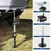 RV Slide Out Support Jacks (Set of 4) - 20,000lb Heavy Duty Rv Stabilizer Jacks Support, 21"-49" Quick-Lift Adjustable - Power Drill & Hand Crank Compatible for Campers, Travel Trailers & RVs