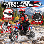 Dirt Bike for Teens 50cc Gas Powered 2 Stroke Off Road Youth Gas Bike Boys