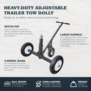 TMD-1000C2 - Trailer - 1000 lb Adjustable Trailer Dolly